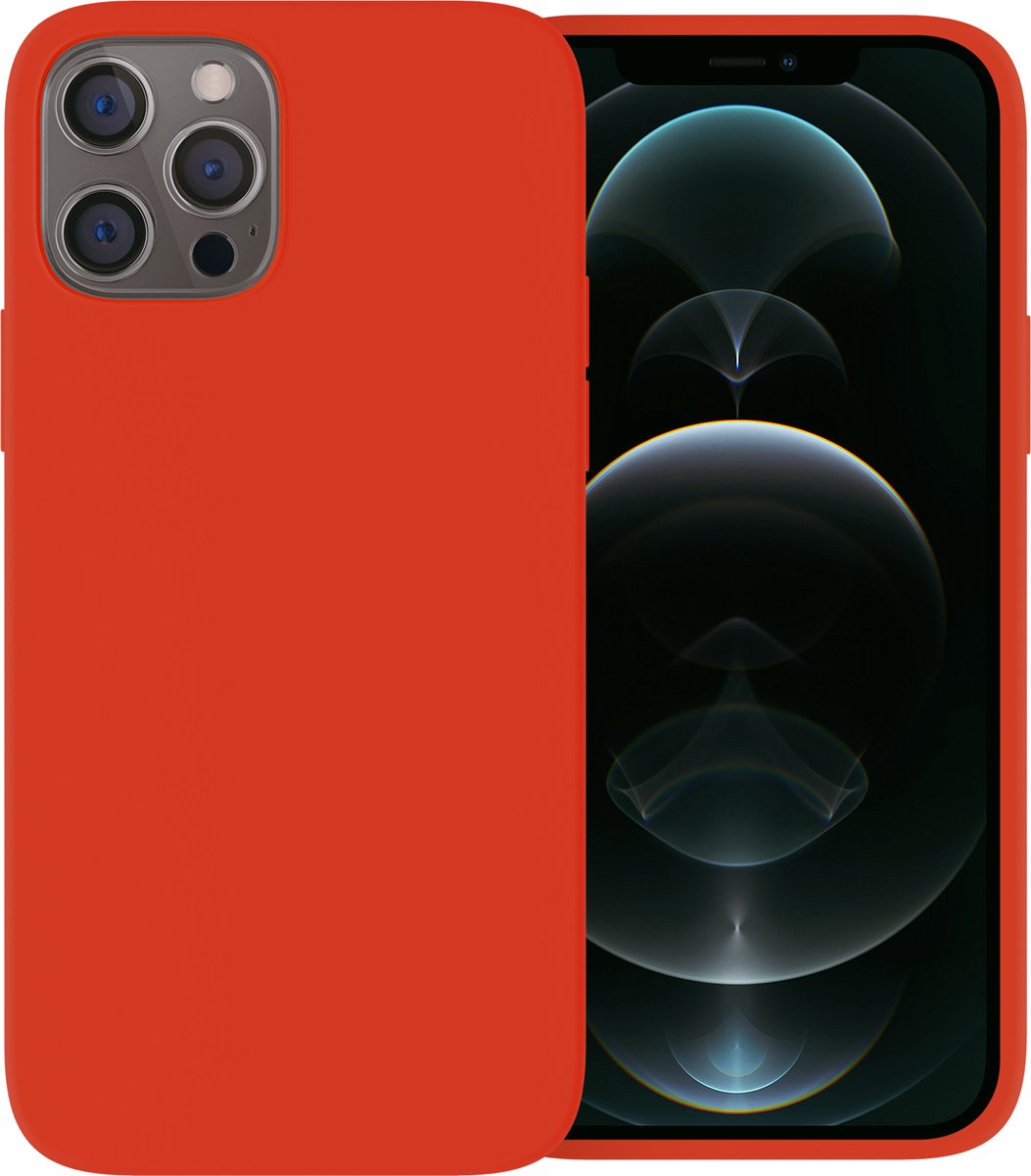 Ceezs telefoonhoesje geschikt voor Apple iPhone 12 Pro Max hoesje siliconen - backcover - optimale bescherming - Rood