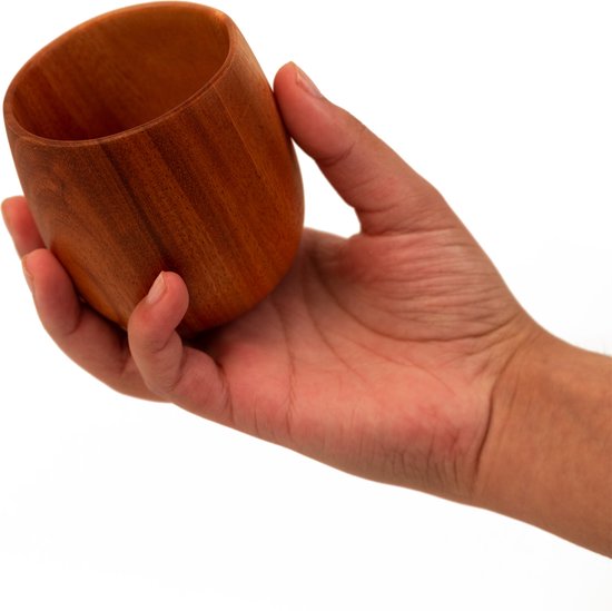 Khaya - set houten bekers - Japans theekopje - duurzaam - vegan