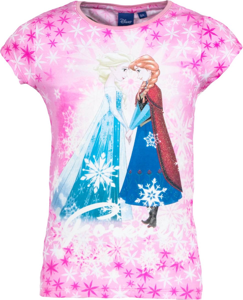 Frozen - Disney Frozen t-shirt - meisjes -roze - maat 110