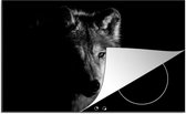 KitchenYeah® Inductie beschermer 78x52 cm - Arctische wolf - zwart wit - Kookplaataccessoires - Afdekplaat voor kookplaat - Inductiebeschermer - Inductiemat - Inductieplaat mat