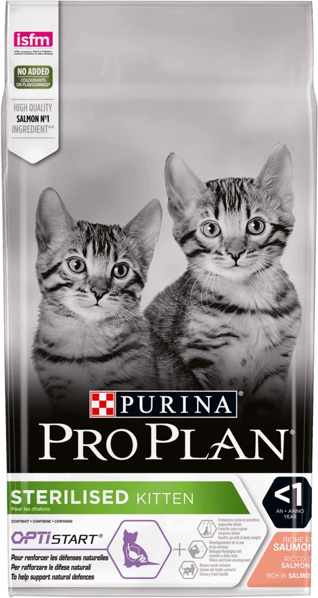 Pro Plan PRO PLAN® - OPTISTART Sterilised Kitten - Katten droogvoer Voor gesteriliseerde of gecastreerde kitten - Rijk aan Zalm - 1,5 kg