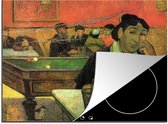 KitchenYeah® Inductie beschermer 65x52 cm - Nachtcafé in Arles - Schilderij van Paul Gauguin - Kookplaataccessoires - Afdekplaat voor kookplaat - Inductiebeschermer - Inductiemat - Inductieplaat mat