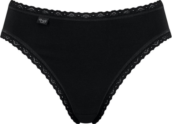 Sloggi Women 24/7 Cotton Lace Tai (1-pack) - dames slip - zwart - Maat: 40