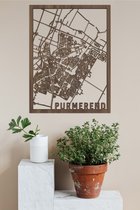 Houten Stadskaart Purmerend Notenhout 30x40cm Wanddecoratie Voor Aan De Muur City Shapes
