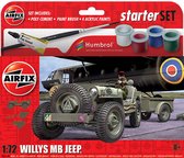 1:72 Airfix 55117A Willys MB Jeep - Starter Set Plastic Modelbouwpakket