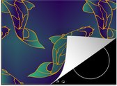 KitchenYeah® Inductie beschermer 75x52 cm - Patronen - Vis - Koi - Kookplaataccessoires - Afdekplaat voor kookplaat - Inductiebeschermer - Inductiemat - Inductieplaat mat