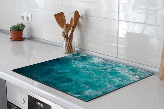 KitchenYeah® Inductie beschermer 75x52 cm - Zee - Water - Turquoise - Kookplaataccessoires - Afdekplaat voor kookplaat - Inductiebeschermer - Inductiemat - Inductieplaat mat
