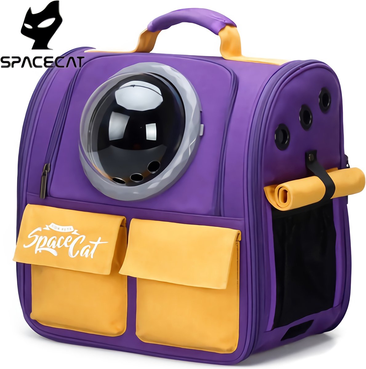 Space Cat - Rugzak - Draagtas - Reistas - Carrier - Transporttas - Huisdier - Katten - Kleine Honden - Paars - Space-Cat