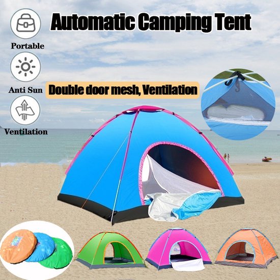 Pop-Up tent - 3 Persoons - Koepel Sunproof Tent - Outdoor Wandelen Camping  Tent - Snel... | bol.com