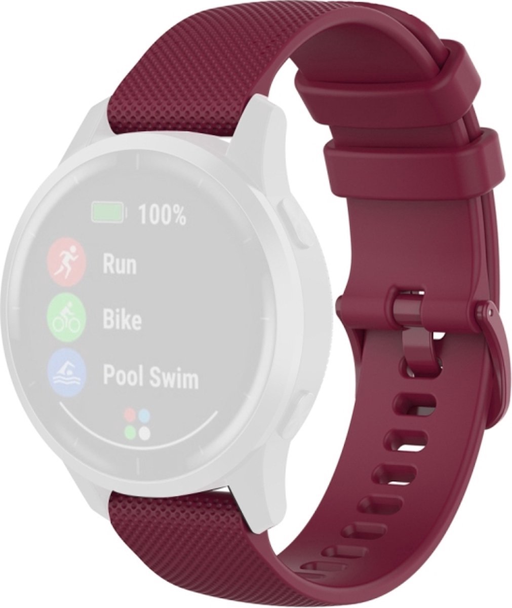 Bandje - bordeauxrood, geschikt voor Garmin Vivoactive 4 en Venu 2
