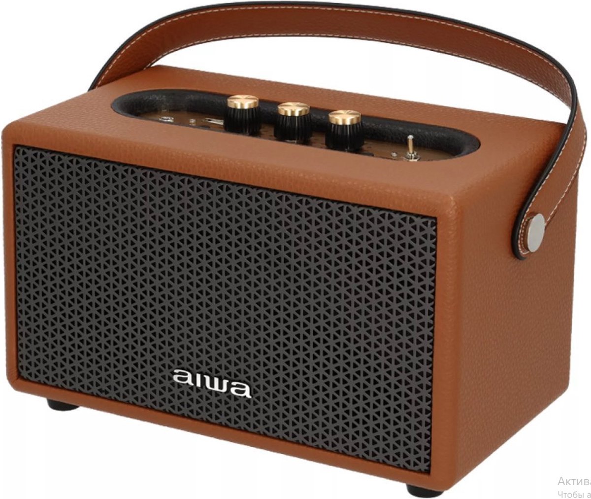 Aiwa RS-X50 Diviner Play 50 Watt Bluetooth speaker inclusief afstandsbediening, TWS, USB -bruin