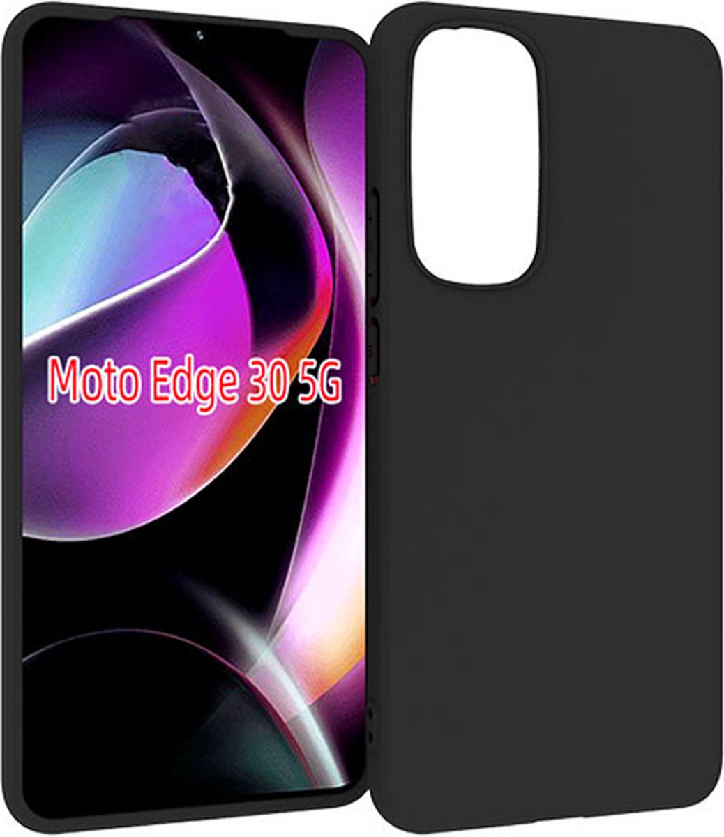 MoDo hoesje Geschikt voor Motorola Edge 30 - Siliconen Back Cover - Zwart