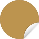 WallCircle - Muurstickers - Behangcirkel - Okergeel - Kleur - Herfst - Geel - Effen - Kleuren - 50x50 cm - Muurcirkel - Zelfklevend - Ronde Behangsticker
