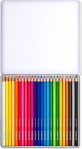 crayons de couleur - étui en métal 24 pcs