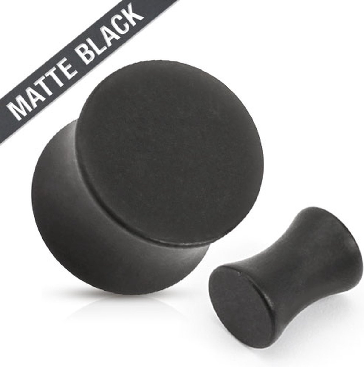 Mat Zwart Stalen Plug-3.0 mm