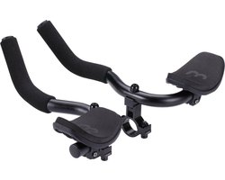 BBB Cycling Opzetstuur Racefiets - Aluminium Ligstuur - Verstelbaar Opzetstuur met Armsteun - Tijdritstuur - Triathlon Stuur - Compatibel met 22.2, 25.4 of 31.8mm Fietsstuur - AeroComfort BHB-59