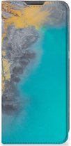 Hoesje OnePlus 10 Pro Flip Case Marble Blue Gold