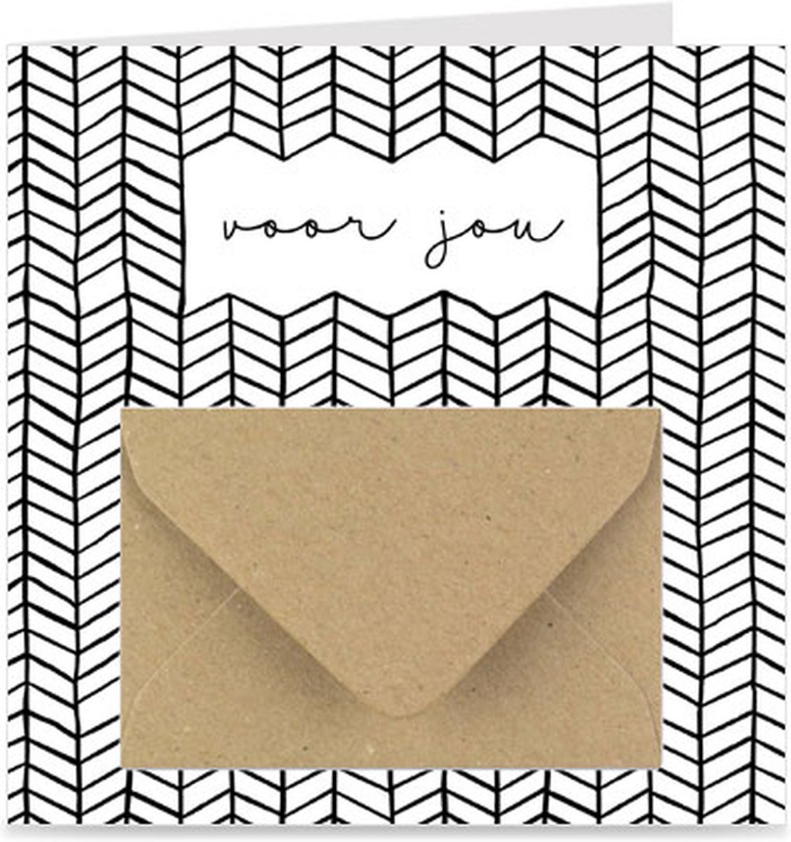 Kaart met cadeau envelopje / Verjaardagskaart / Wenskaart | VOOR JOU | voor geld of cadeaukaart