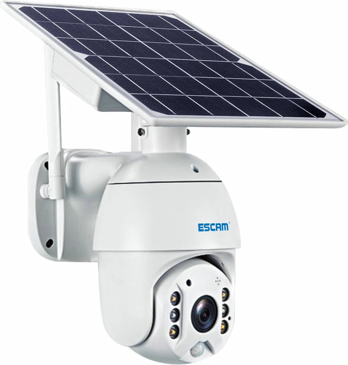 ESCAM QF280 1080P Cloud-opslag PT WIFI PIR Alarm IP-camera met zonnepaneel Full Color Nachtzicht Tweeweg IP66 Waterdichte audiocamera