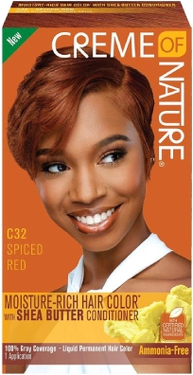 CREME OF NATURE - LIQUID HAIR COLOR SPICED RED C32