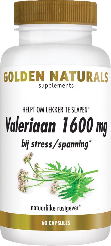 Golden Naturals Valeriaan 1600mg (60 veganistische capsules)