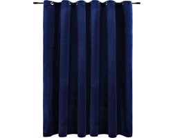 vidaXL - Gordijn - verduisterend - met - ringen - 290x245 - cm - fluweel - blauw