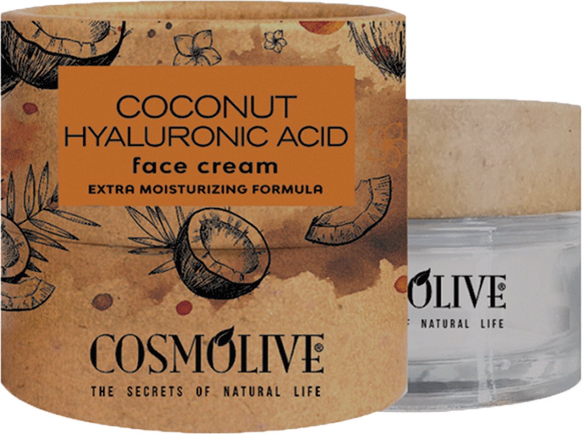 Cosmolive - Kokosnoot & Hyaluronzuur - Gezichtscreme - 50 ml