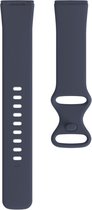 Siliconen bandje - geschikt voor Fitbit Versa 3 / Fitbit Sense - maat S/M - staalblauw