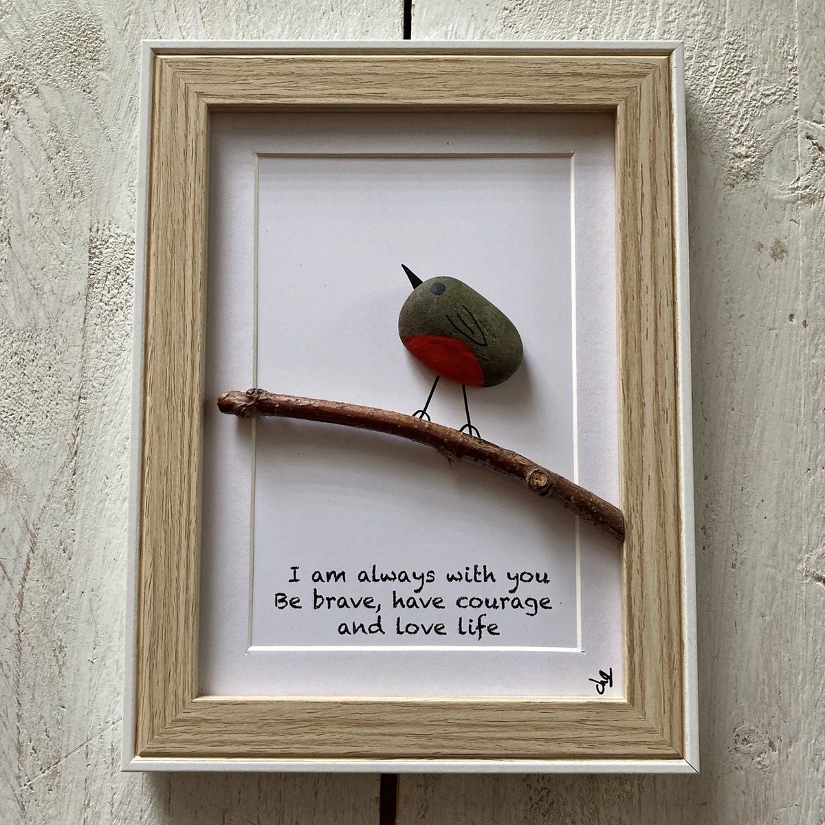 Schilderijtje 3D: I am always with you... 16 x 21 cm