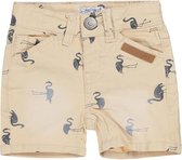Dirkje jongens jeans short beige flamingo maat 56
