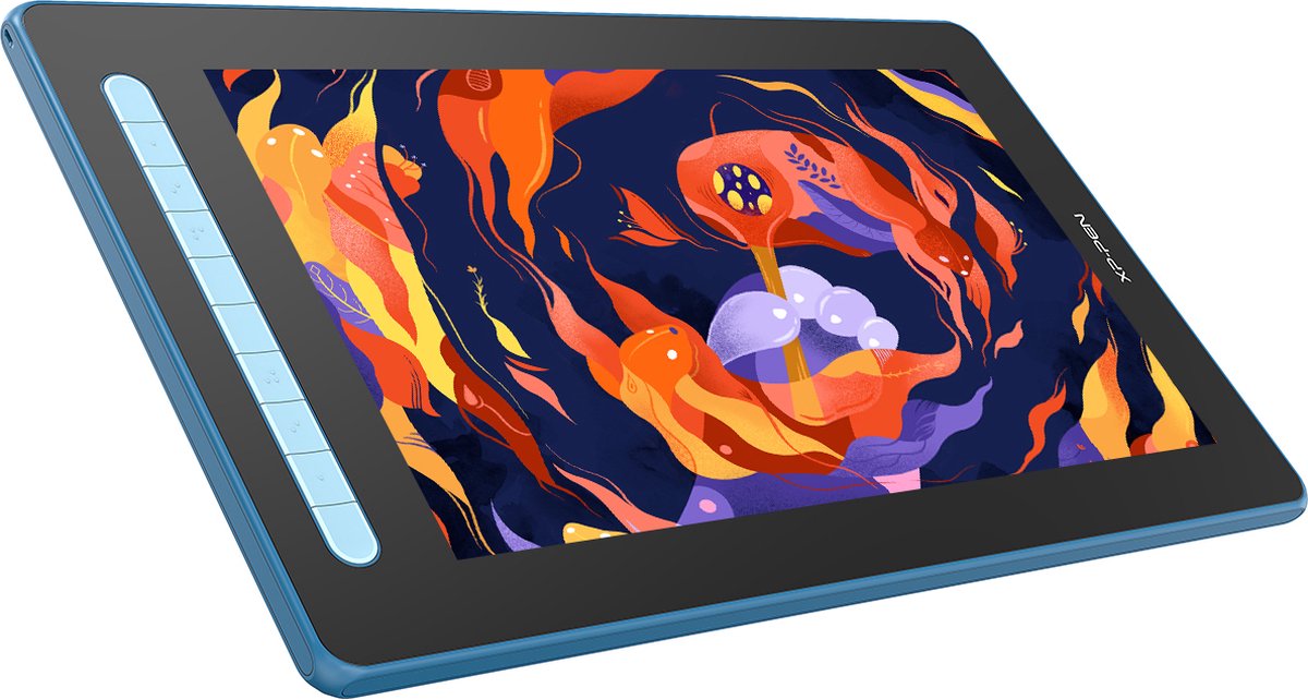 XPPen Artist 16 (2e generatie) grafische tablet met 15,4 inch HD IPS-schermpen X3 Smart Pen 8192 niveaus 127% sRGB-kleurengamma Compatibel met Windows, Mac, Chrome, Linux en Android - Blauw