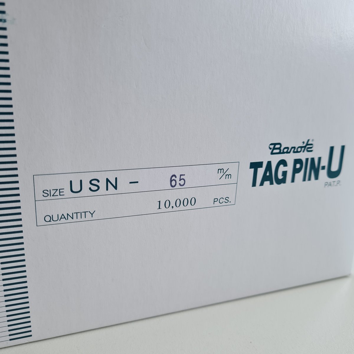 Banok textielpins/riddersporen 65mm standaard nylon - per doosje van 10.000 stuks - USN 65