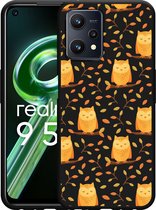 Realme 9 5G Hoesje Zwart Cute Owls - Designed by Cazy