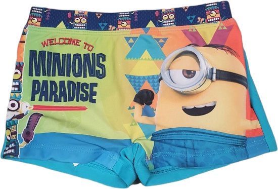 Minions zwembroek maat 98 full print  geel