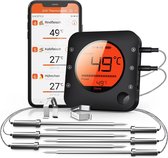 Claire BF-5 BBQ thermometer - Vleesthermometer - Oventhermometer - Draadloos met app - Incl. Batterijen en 6 meetsondes