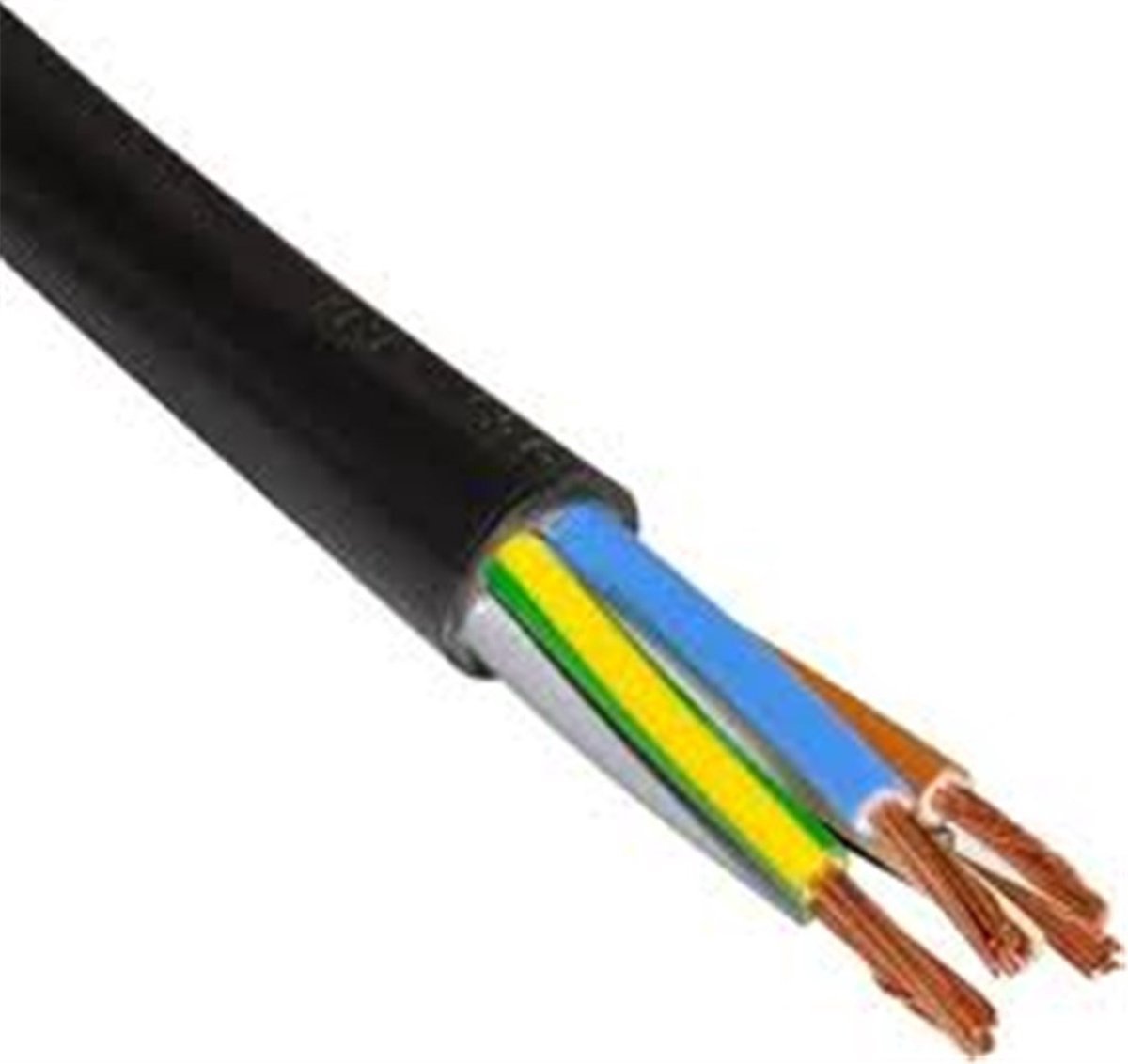 VMVL kabel 5x2,5 - zwart per rol 100 meter