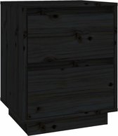 vidaXL-Nachtkastje-40x35x50-cm-massief-grenenhout-zwart