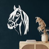 Décoration murale | Tête de Horse / Head de cheval| Métal - Art mural | Décoration murale | Salle de séjour |Blanc| 43x61 cm