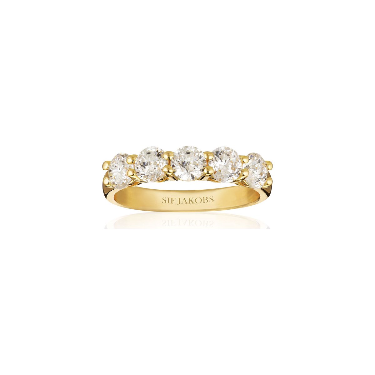 Sif Jakobs juwelen dames De ring 925 sterling zilver Zirkonia 56 Goud 32019266