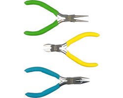 Beadsmith - 3 delige Color Id tangenset met rondbektang, platbektang en kniptang - Multicolour