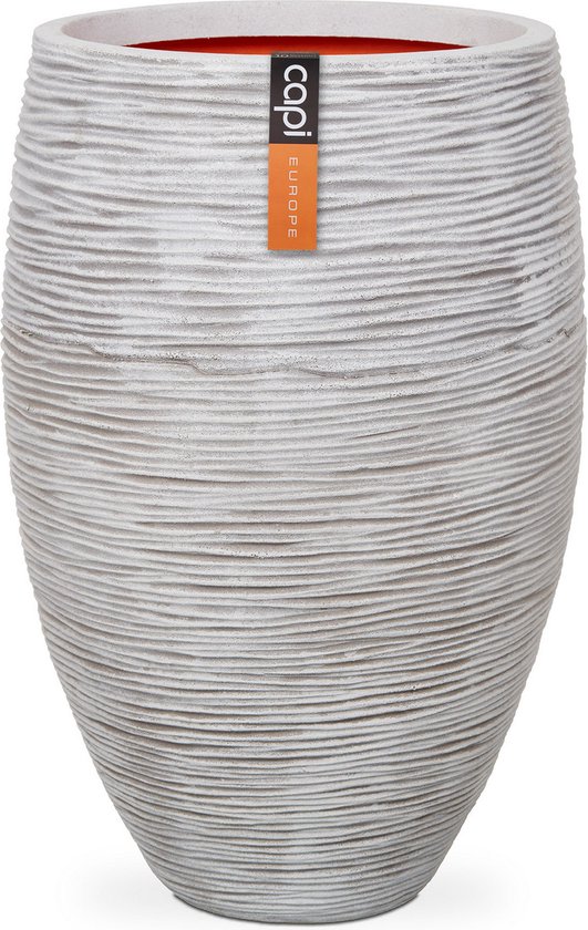 Capi Europe - Vase elegant deluxe Rib NL - 45x72 - Ivory - Pour l'intérieur et l'extérieur - KOFI1138