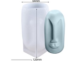 Kaarsmal Nordic - Gezicht - Type 1 - Siliconen mal - Zelf kaarsen maken - Gips gieten - DIY kaarsen maken