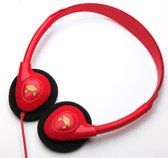 DKT Eduline BL lichtgewicht hoofdtelefoon rood draaibare schelpen (schoolklas, school, onderwijs) DKT-KT867RD