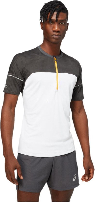 ASICS Fujitrail Shirt Heren - sportshirts - wit/grijs - maat L