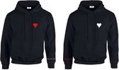 Hoodie set koppel zwart-Take my hand-Maat L