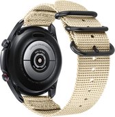 Strap-it Smartwatch bandje 22mm - nylon gesp horlogebandje geschikt voor Samsung Galaxy Watch 46mm / Galaxy Watch 3 45mm / Gear S3 Classic & Frontier - Amazfit GTR 47mm / GTR 2 / GTR 3 - Polar Vantage M / Grit X - Khaki