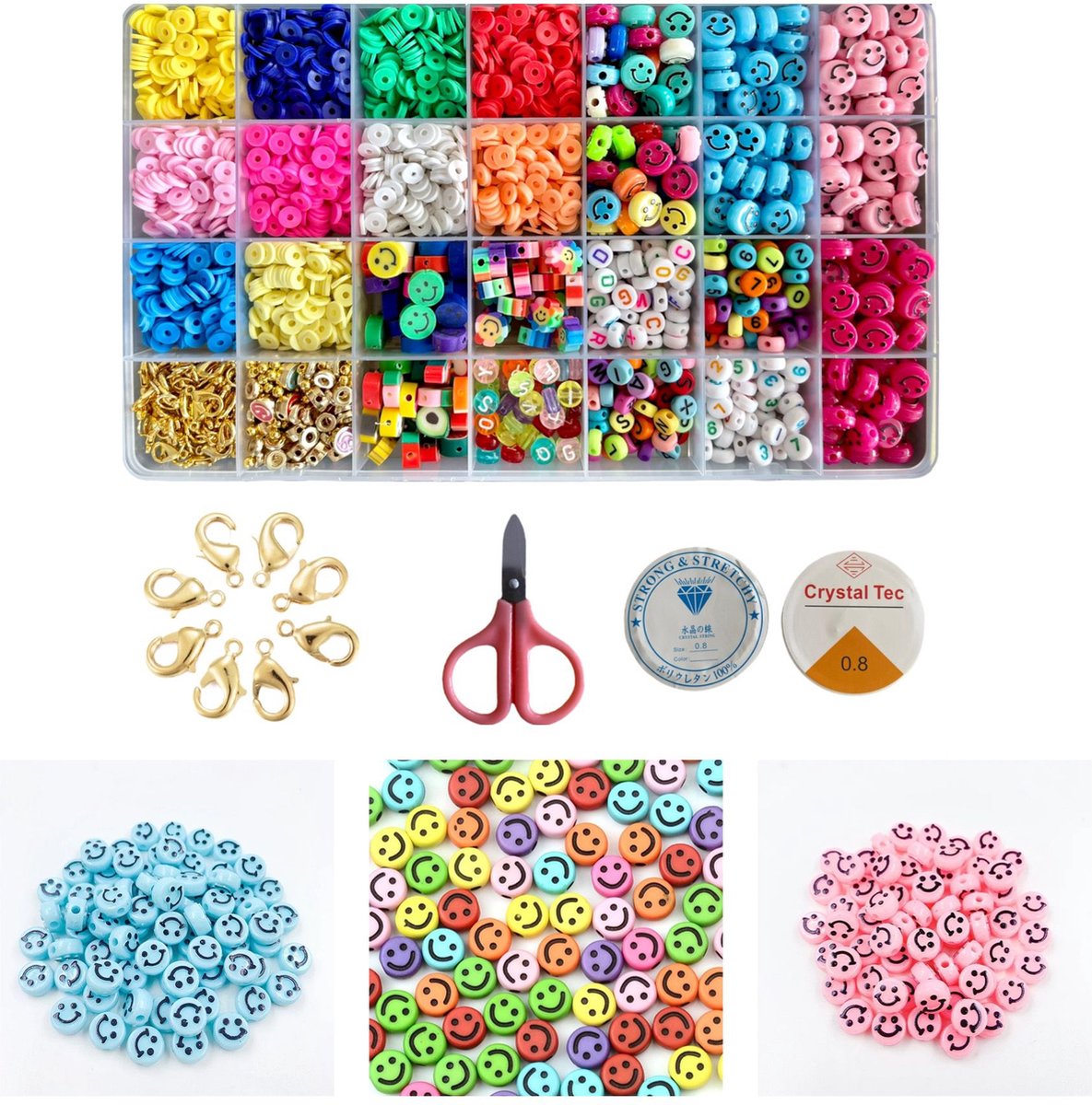 ESSENTIALS73 XXL Meest Complete Kralenpakket - Luxe Etui Roze - Incl. Kralenbord + Tangenset + Pincet + Kralenset XXL 3000 Stuks - Hobbypakket - Sieraden maken - DIY - Starterset - Starterskit - Sieradenpakket - Rijgbord - Starterspakket - Kralen — afbeelding 7