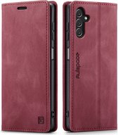Hoesje geschikt voor Samsung Galaxy A13 5G - Wallet Book Case - Magneetsluiting - met RFID bescherming - Rood