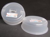 Set de 2 pièces - Couvercle micro-ondes XL - Couvercle micro-ondes - Plat couvert - Robuste et Transparent - 29 x 8,5 cm