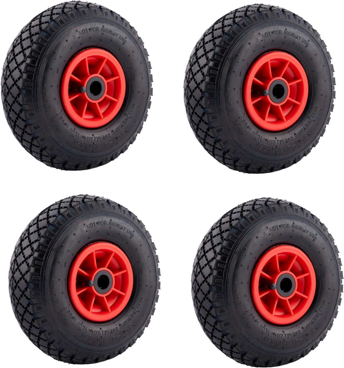 2 wielen 3.00-4 volledig versterkte banden 4 PR X kruiwagen